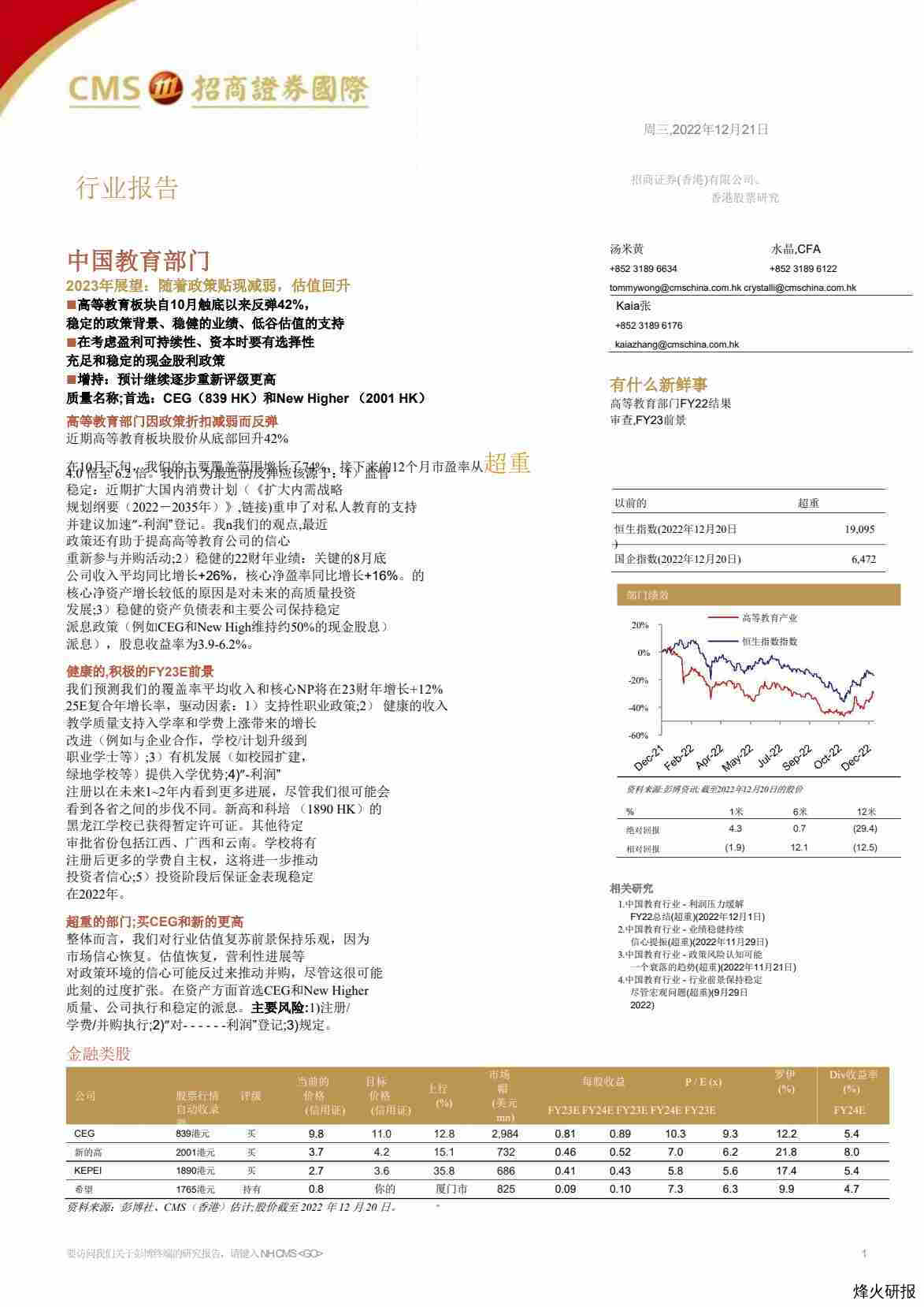 【招商证券】中国教育行业：2023年展望：政策贴现减弱，估值回升.pdf-第一页